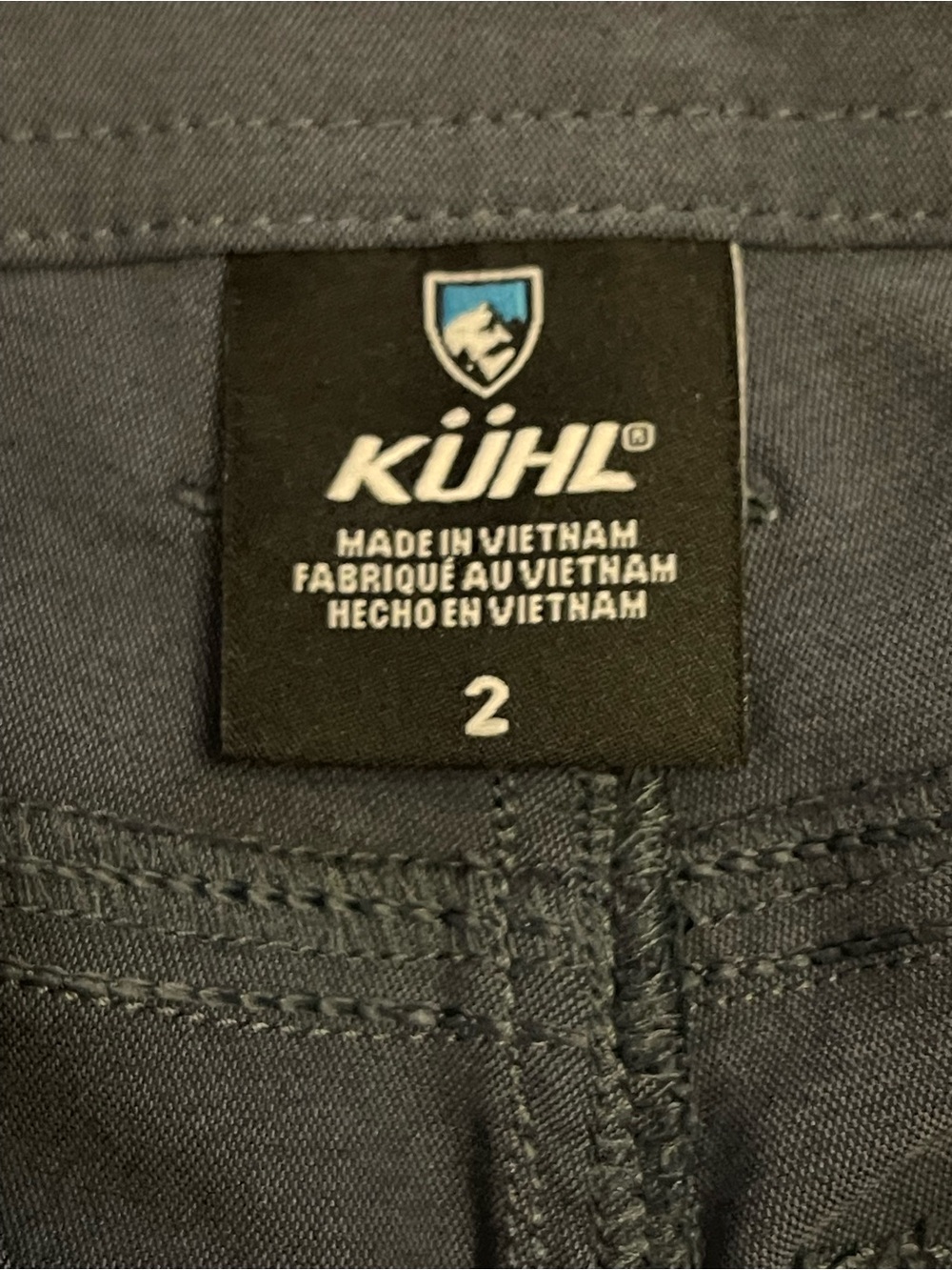 KÜHL Kontour 4” Performance Stretch Shorts — Women’s Size 2 — Charcoal/Gray